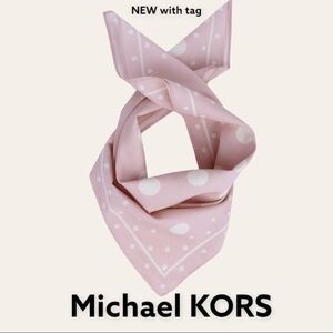 MICHAEL KORS dots cotton scarf pink 
